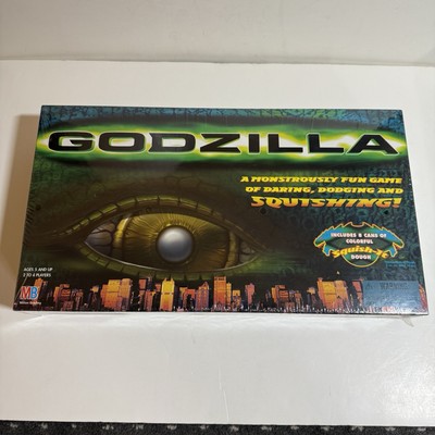 BRAND NEW Vintage Godzilla Board Game Milton Bradley 1998 3D Play Doh Compatible-image