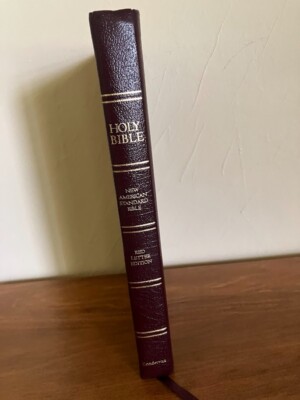 New American Standard Bible 1999 Burgundy Bonded Leather Large Print Red Letter-image