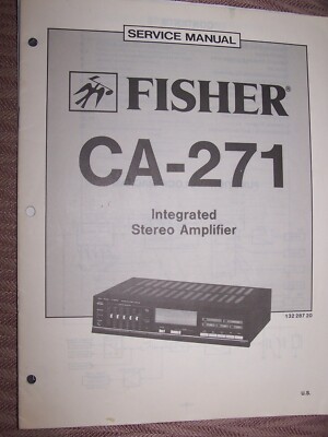 Fisher Stereo CA-271 Service Manual Genuine Original perfect condition-image
