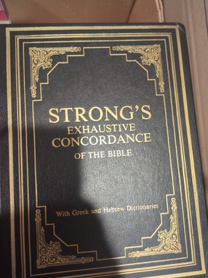 STRONG'S EXHAUSTIVE CONCORDANCE OF THE BIBLE GREEK HEBREW DICTIONARIES - LEATHER-image