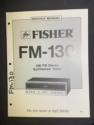 Fisher FM-130 Service AM/FM Stereo Synthesizer  Tuner Original-image