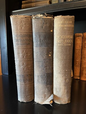 The Encyclopedia Britannica, 1891 (LOT of 3) *RARE*-image