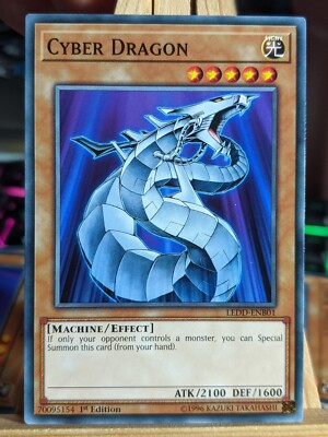 Cyber Dragon LEDD-ENB01 Common 1st Edition LP/NM Yugioh Cards-image