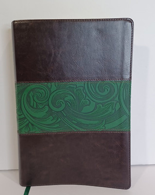 Holman Standard Christian Bible - Study Bible Brown Leather - Embossed Green-image