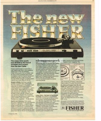 1979 Fisher MT6335 Turntable Stereo Hi-Fi Vintage Ad -image