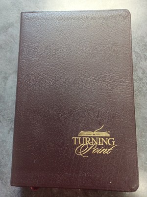 NKJV Nelson Bible Leather Special Edition TURNING POINT David Jeremiah Lrg Print-image