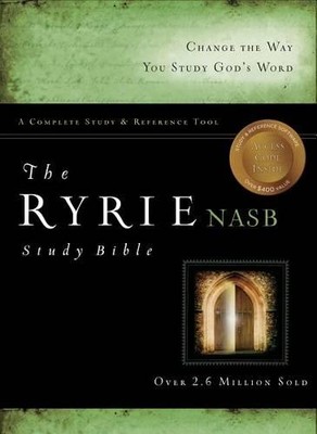 Charles C. Ryri NASB Ryrie Study Bible, Black Genuine Leather, R (Leather Bound)-image