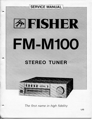 VINTAGE FISHER SERVICE MANUAL STEREO TUNER MODEL FM-M100-image