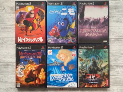 SONY PS2 Mr .Incredible & Finding Nemo & Disney Sea & Dinosaur &  Godzilla set-image