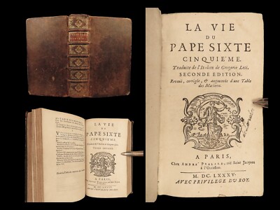1685 Life of Pope Sixtus V Gregorio Leti Counter Reformation ROME Vatican 2in1-image