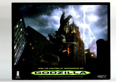GODZILLA-LOBBY CARD-1998-CLIMBING BUILDING ECO-TERROR-FN FN-image