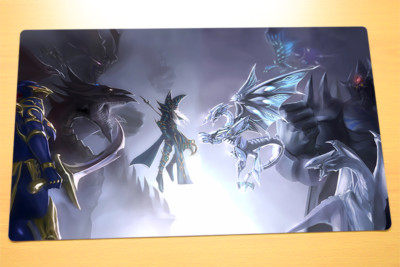 No.129 Yugioh Playmat Black Luster Soldier Dark Paladin Exodia Blue Eyes Dragon-image