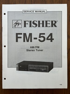 Fisher FM-54 AM/FM Stereo Tuner Service Manual OEM Vintage-image