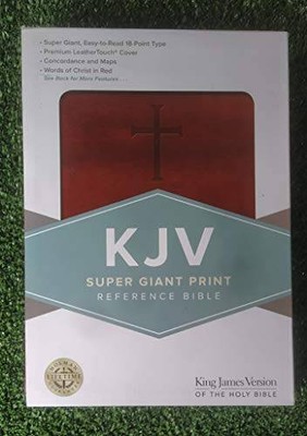 KJV Super Giant Print Reference Bible - Imitation Leather By God - VERY GOOD-image