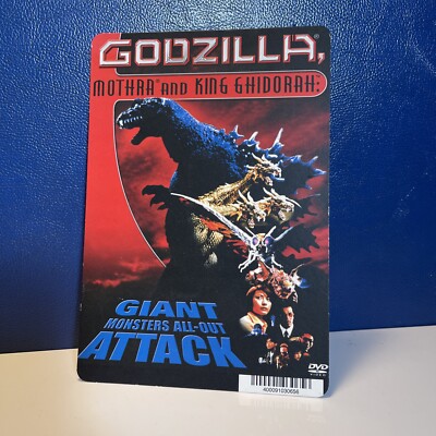 Blockbuster Movie Backer Card 5x8” Godzilla Mothra And King Ghidorah-image