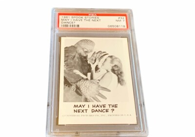 Spook Stories Leaf Card 1961 vtg PSA 7 Universal Monsters #32 Alien Horror Dance-image
