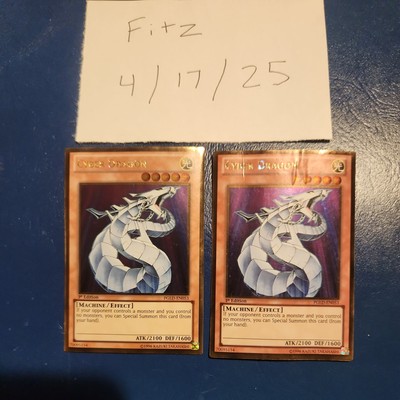 2x Cyber Dragon - PGLD-EN053 - Gold Rare - 1st Edition -image