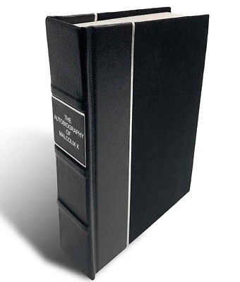 The Autobiography of Malcolm X (Leather-bound) Alex Haley Hardcover Book-image
