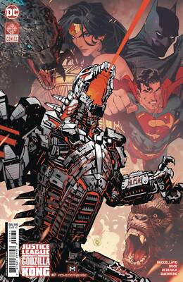 JUSTICE LEAGUE VS GODZILLA VS KONG #7 (OF 7) CVR C DAN MORA CARD STOCK VAR DC-image