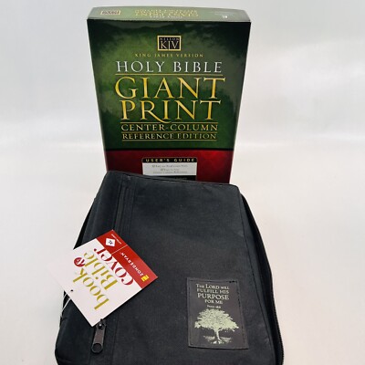 Bible KJV Giant Print Center-Column Reference Ed. Nelson Red Letter 2004 Cover-image