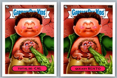 Total Recall Schwarzenegger Kuato Garbage Pail Kids GPK Sci-Fi Spoof 2 Card Set-image