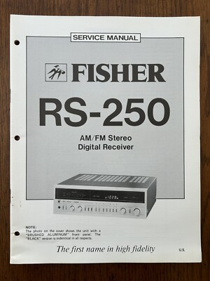 Fisher RS-250 AM/FM Stereo Digital Receiver Service Manual OEM Vintage-image