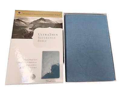 HCSB Ultratin Reference Bible Mantova Blue-image