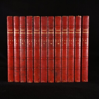 1823-34 12vol Portraits of Illustrious Personages First Edition Edmund Lodge-image