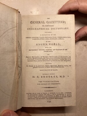 1797-The General Gazetteer; or Compendious Geographical Dictionary [R. Brookes]-image