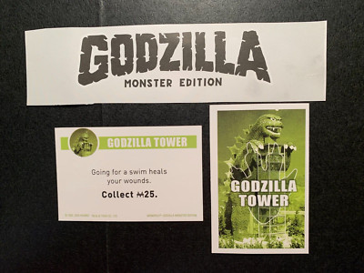 Monopoly Godzilla SWIM HEALS YOUR WOUNDS Godzilla Tower Game Replacement Piece-image