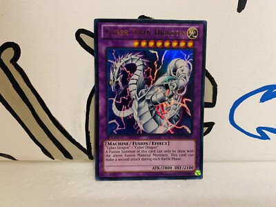 1st Edition Cyber Twin Dragon Holo Ultra Rare Yu-Gi-Oh! Card SDCR-EN037-image