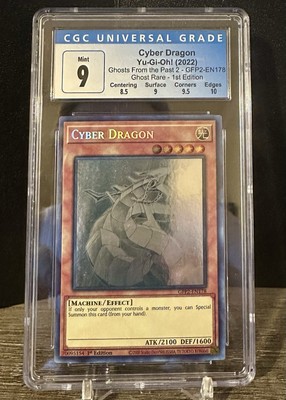 2022 Yu-Gi-Oh! Cyber Dragon ghost from the past 2 ghost rare 1St Ed CGC 9-image