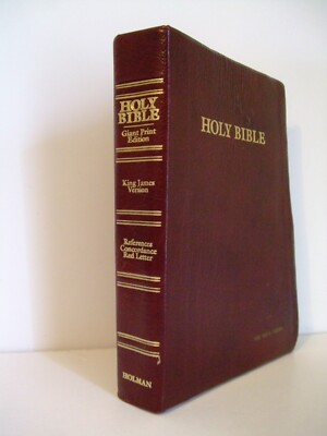 Leather Holy Bible. King James Version. Giant Print Edition, 1987.-image