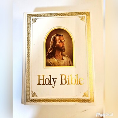 Holy Bible King James Red Letter Reference Edition Vintage 1971 Leather Bound-image