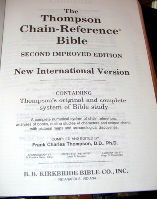 Thompson  Chain  Reference  Bible  1990 2nd  Improved  Edition   leather Covers-image