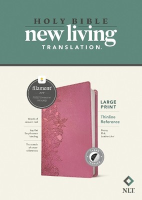 Tyndale NLT Large Print Thinline Reference Bible, Filament, Peon (Leather Bound)-image
