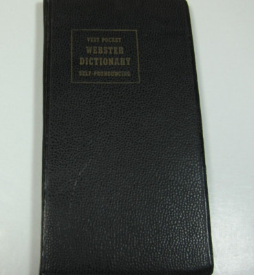 Vest Pocket 1957 Webster Dictionary Published by World Publishing-image
