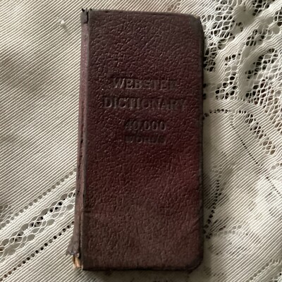 VTG 1922 WEBSTER POCKET DICTIONARY. 48,500 WORDS-image