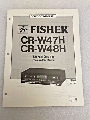 Vintage Original Fisher CR-W47 Stereo Double Cassette Deck Service Manual Repair-image