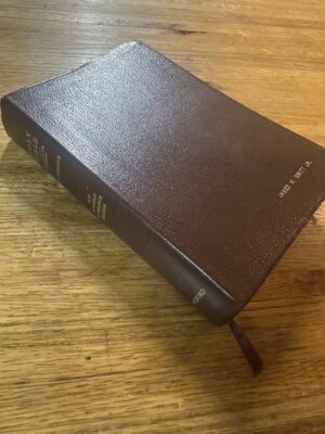 NEW SCOFIELD REFERENCE EDITION Brown Leather Bible KJV 1967 Oxford RED LETTER-image