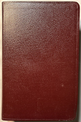 NIV Large Print Reference Bible Burgundy Bonded Leather Thumb Indexed VG+-image