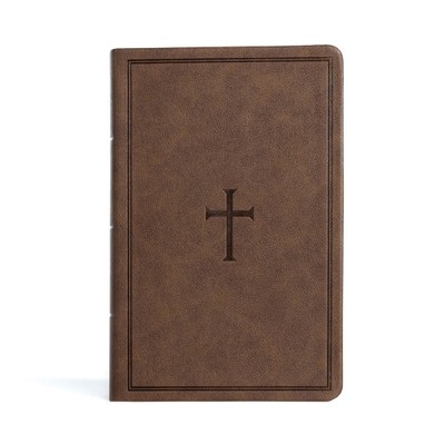 CSB Large Print Personal Size Reference Bible, Brown Leather (Leather Bound)-image