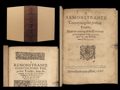 1640 Bishops WAR 1ed Church of Scotland Remonstrance England Covenanter Pamphlet-image