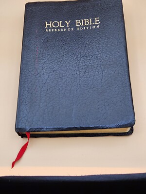 Holy Bible Reference Edition king james version 1972 jesus red text leather kjv-image
