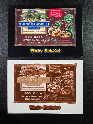 Godzilla King of the Monsters Ghidorah Spoof 2018 Wacky Packages 2 Card Set-image