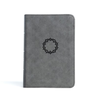 CSB Bibles by H CSB Large Print Compact Reference Bible, Stone L (Leather Bound)-image