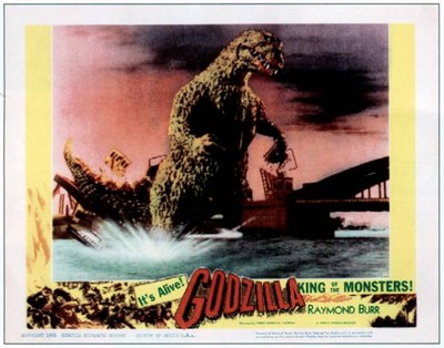 Godzilla Lobby Card KING OF THE MONSTERS 1956 Old Film Movie Photo 2-image