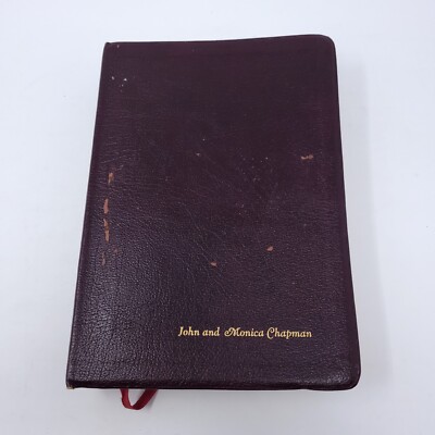 The NIV Study Bible: New International Version - Leather Bound - GOOD-image