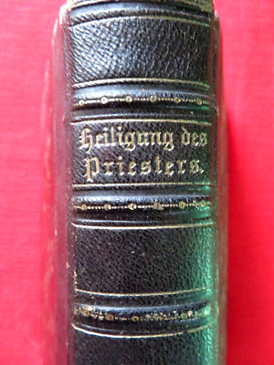 1856 GERMAN ~ THE BONDAGE OF THE PRIESTS ~ Leather, Marbled Pages Edges-image