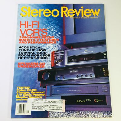 Stereo Review Magazine January 1994 - Fisher 24-CD Changer & Kenwood A/V Tuner-image